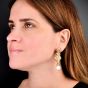  5.85 carat Diamond Pearl 18K Gold Dangle Drop Earrings|Dover Jewelry|