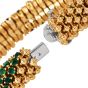 Estate Emeralds 6.35cts Diamonds 18K Gold Beaded Mesh Wrap Bracelet|Dover Jewelry|