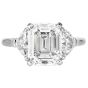 Cartier GIA 4.77cts Emerald Cut Diamond Platinum Engagement Ring|Dover Jewelry|