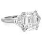Cartier GIA 4.77cts Emerald Cut Diamond Platinum Engagement Ring|Dover Jewelry|