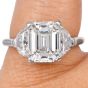 Cartier GIA 4.77cts Emerald Cut Diamond Platinum Engagement Ring|Dover Jewelry|