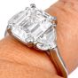Cartier GIA 4.77cts Emerald Cut Diamond Platinum Engagement Ring|Dover Jewelry|