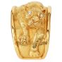 Vintage Diamond Panther 18K Gold Wide Cuff Bracelet|Dover Jewelry|