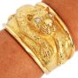 Vintage Diamond Panther 18K Gold Wide Cuff Bracelet|Dover Jewelry|