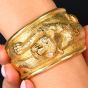 Vintage Diamond Panther 18K Gold Wide Cuff Bracelet|Dover Jewelry|