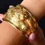 Vintage Diamond Panther 18K Gold Wide Cuff Bracelet|Dover Jewelry|