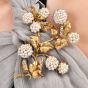 Vintage 1930s Pearl & Diamond 18K Blossom Floral Brooch