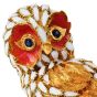 Estate Sapphire Owl 18K Yellow Gold Enamel Brooch|Dover Jewelry|