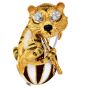 Vintage Diamond 18K Gold Enamel Circus Tiger Brooch|Dover Jewelry|