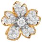 1980s 3.00 carat Diamond Platinum Gold Flower Earrings|Dover jewelry
