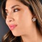 1980s 3.00 carat Diamond Platinum Gold Flower Earrings|Dover jewelry|