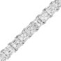 14.00 carats Asscher Cut Diamond Platinum Tennis Bracelet|Dover Jewelry|