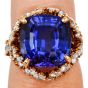 Tiffany & Co. Vintage 12.90cts Tanzanite Diamond Cocktail Ring