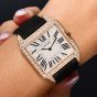 Cartier Santos Dumont 2650 18K Pink Gold Diamond-Set Watch|Dover Jewelry|