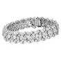 Diamond 24.50 carat Platinum Wide Wrap Bracelet 