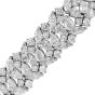 Diamond 24.50 carat Platinum Wide Wrap Bracelet 