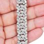 Diamond 24.50 carat Platinum Wide Wrap Bracelet 