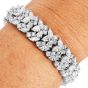 Diamond 24.50 carat Platinum Wide Wrap Bracelet 