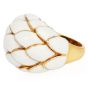 Itallian Enamel 18 k yellow Gold Bombe Dome Ring