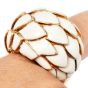 Itallian Enamel 18 k yellow Gold Bombe Dome Ring