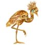  Jean Vitau Flamingo Multi Gem Designer 18K Gold Pin