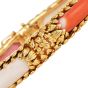 Vintage 1970s Chic  Coral 18K Gold Bangle Bracelet