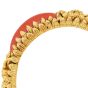 Vintage 1970s Chic  Coral 18K Gold Bangle Bracelet