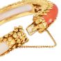Vintage 1970s Chic  Coral 18K Gold Bangle Bracelet Dover Jewelry 