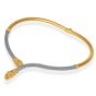 Estate Lion Head Diamond Ruby 18K Two-Tone Gold Choker Necklace