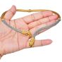Estate Lion Head Diamond Ruby 18K Two-Tone Gold Choker Necklace