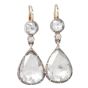 Vintage Rose Cut 7.80 Carats Diamond Gold Dangle Drop Earrings 