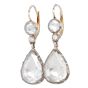 Vintage Rose Cut 7.80 Carats Diamond Gold Dangle Drop Earrings 
