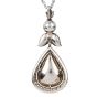 Vintage 6.10cts Teardrop Rose Cut Diamond Gold Silver Pendant Necklace 