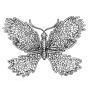  Butterfly 5.00 carats Diamond 18K Gold Brooch Pin