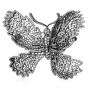  Butterfly 5.00 carats Diamond 18K Gold Brooch Pin