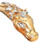Estate 18K Gold Diamond Horse Bangle Bracelet