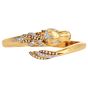 Estate 18K Gold Diamond Horse Bangle Bracelet