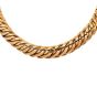 Vintage Dorfman Solid 18K Yellow Gold Wavy Link Choker Necklace