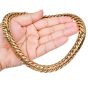Vintage Dorfman Solid 18K Yellow Gold Wavy Link Choker Necklace