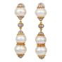 Vintage Buccellati Pearl Diamond 18K Dangle Drop Earrings|Dover Jewelry|