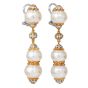 Vintage Buccellati Pearl Diamond 18K Dangle Drop Earrings|Dover Jewelry|