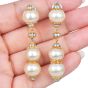Vintage Buccellati Pearl Diamond 18K Dangle Drop Earrings|Dover Jewelry|