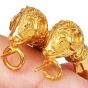 Vintage Zolotas 18K Yellow Gold Greek Ram Head Clip-On Earrings