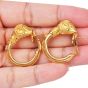 Vintage Zolotas 18K Yellow Gold Greek Ram Head Clip-On Earrings
