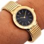 Bvlgari Tubogas 30mm 18K Gold Black Dial Ladies Watch Ref P71573
