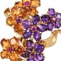  Boucheron Vintage Diamond Multi Gemstone 18K Gold Bouquet Brooch