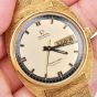 Omega Vintage Seamaster Cosmic 18K Bark-Finish Yellow Gold Watch