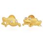 Estate 18K Gold Diamond Frog Cufflinks