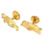 Estate 18K Gold Diamond Frog Cufflinks