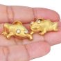 Estate 18K Gold Diamond Frog Cufflinks